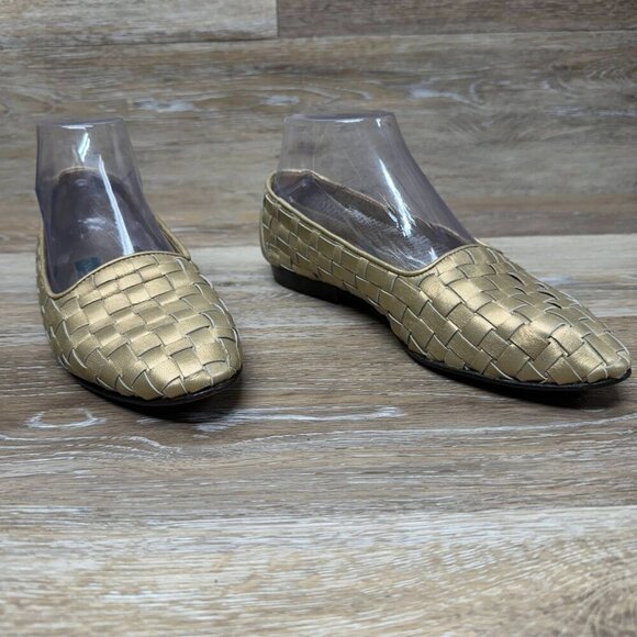 Cole Haan God Metallic Woven Leather Flats Women's Size 7 - Picture 6 of 6